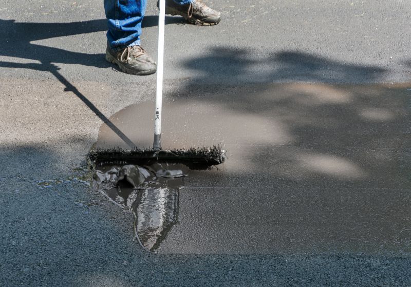 Final Coating on Asphalt Surface